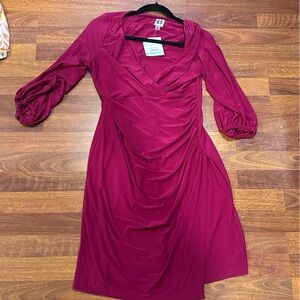 Elegant Women's Dress in Rich Pink